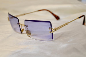 Open image in slideshow, His + Hers| Unisex 90s Rimless Rectangle Sunglasses | Gentre - Gentre Official
