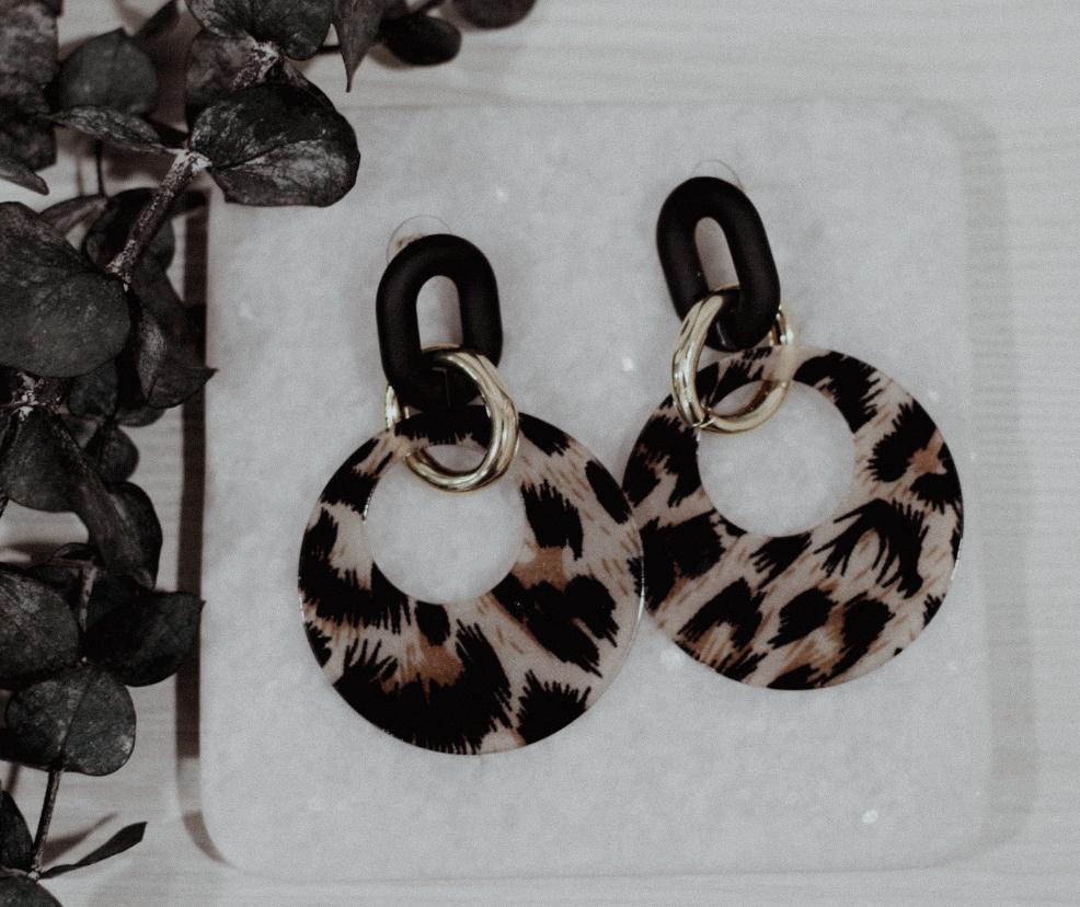 Leone | Leopard Print | Acrylic Earring | Gentre - Gentre Official