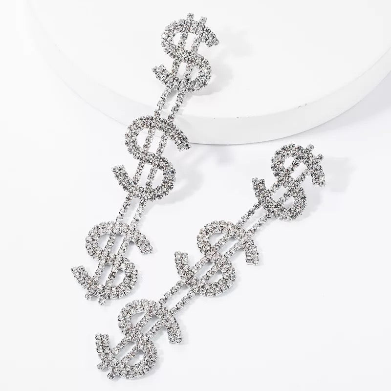 Money Moves — Dollar Sign Statement Dangle Earrings - Gentre Official