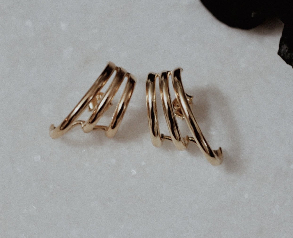 Trois Anneaux | 18K Gold Filled Earrings | Gentre - Gentre Official