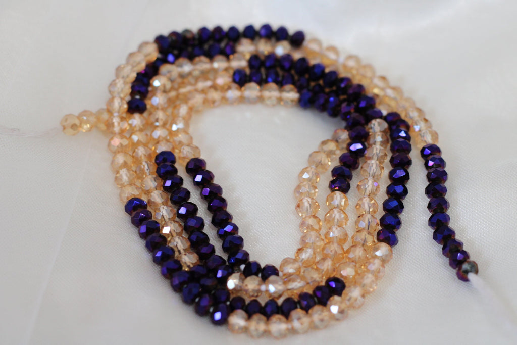 Violet Spark | Self Adjustable Luxury Waist bead | Gentre - Gentre Official